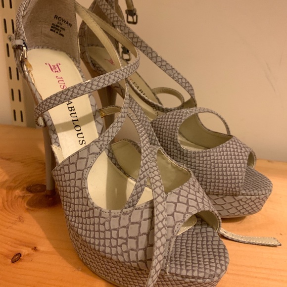 Strapped faux snakeskin pumps from JustFab - Picture 2 of 4